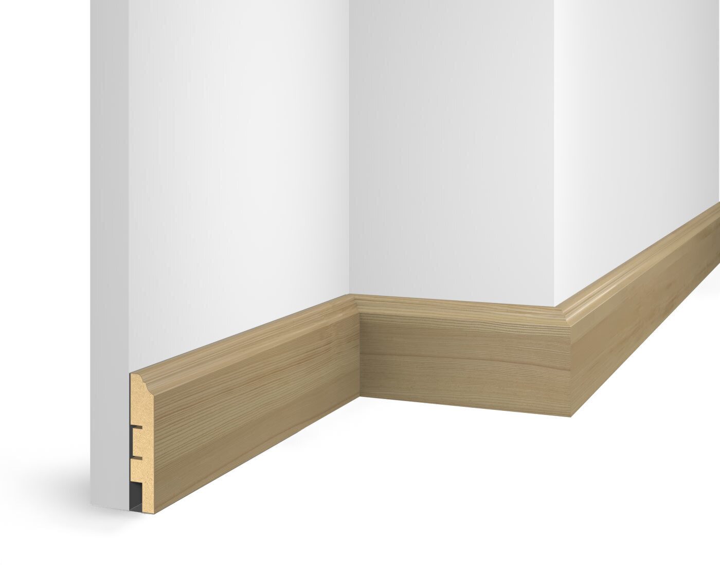 Плинтус МДФ ламинированный Cosca Decor NanoFlex EP07 Дуб Беленый 2400×80×16